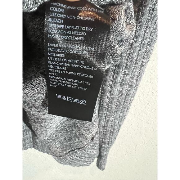 Maeve by Anthropologie Oversized Knit Sweater Turtleneck Sweater Boho Sz M GRAY - Picture 5 of 8